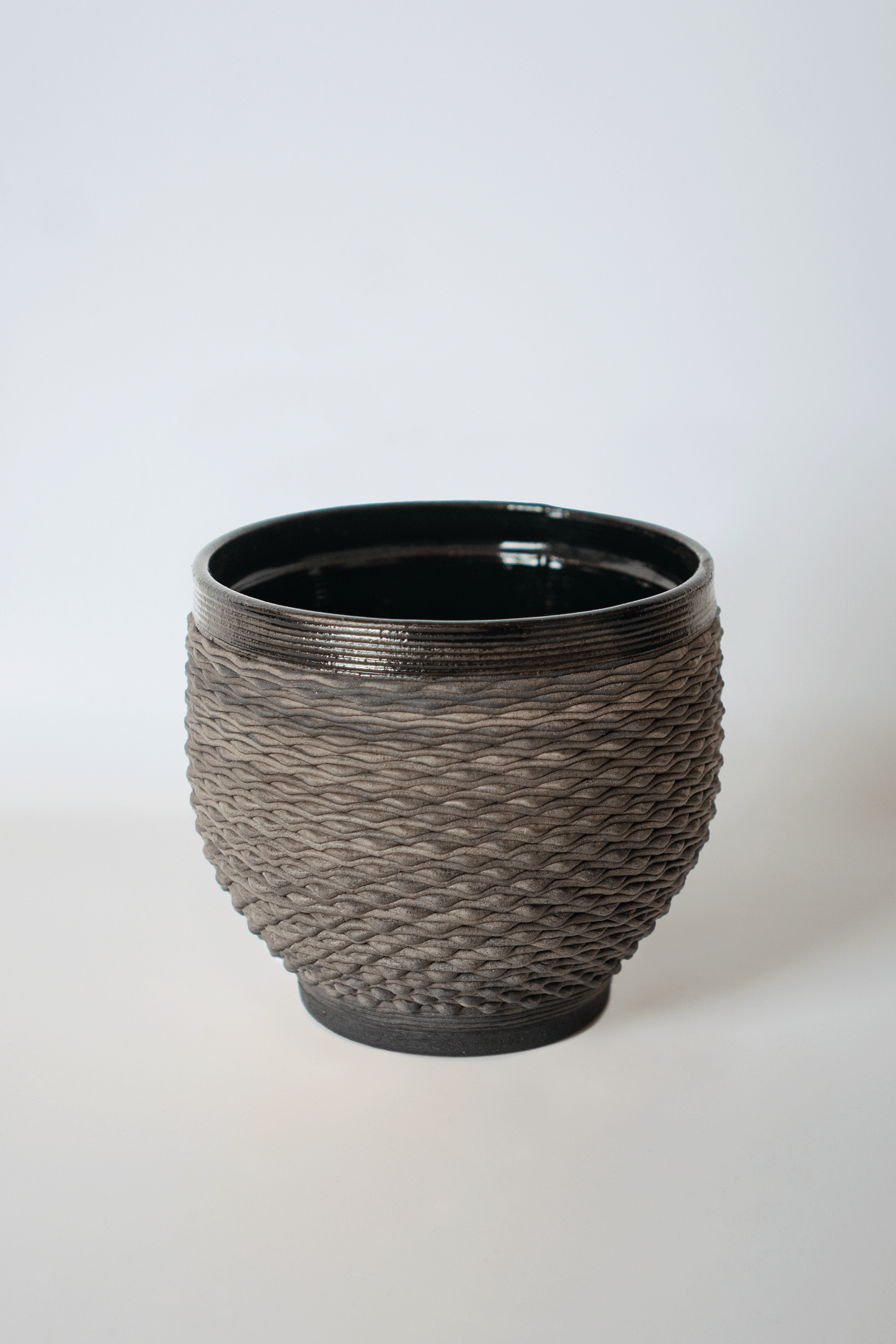 Weave -Black Ombre on Black Double Layer 3D Printed Cups