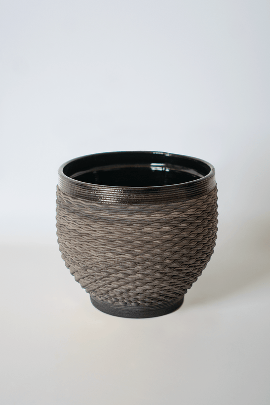 Weave -Black Ombre on Black Double Layer 3D Printed Cups