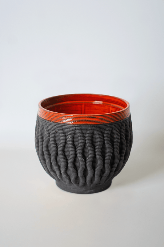 Coral - Black Magma Double Layer 3D Printed Cups