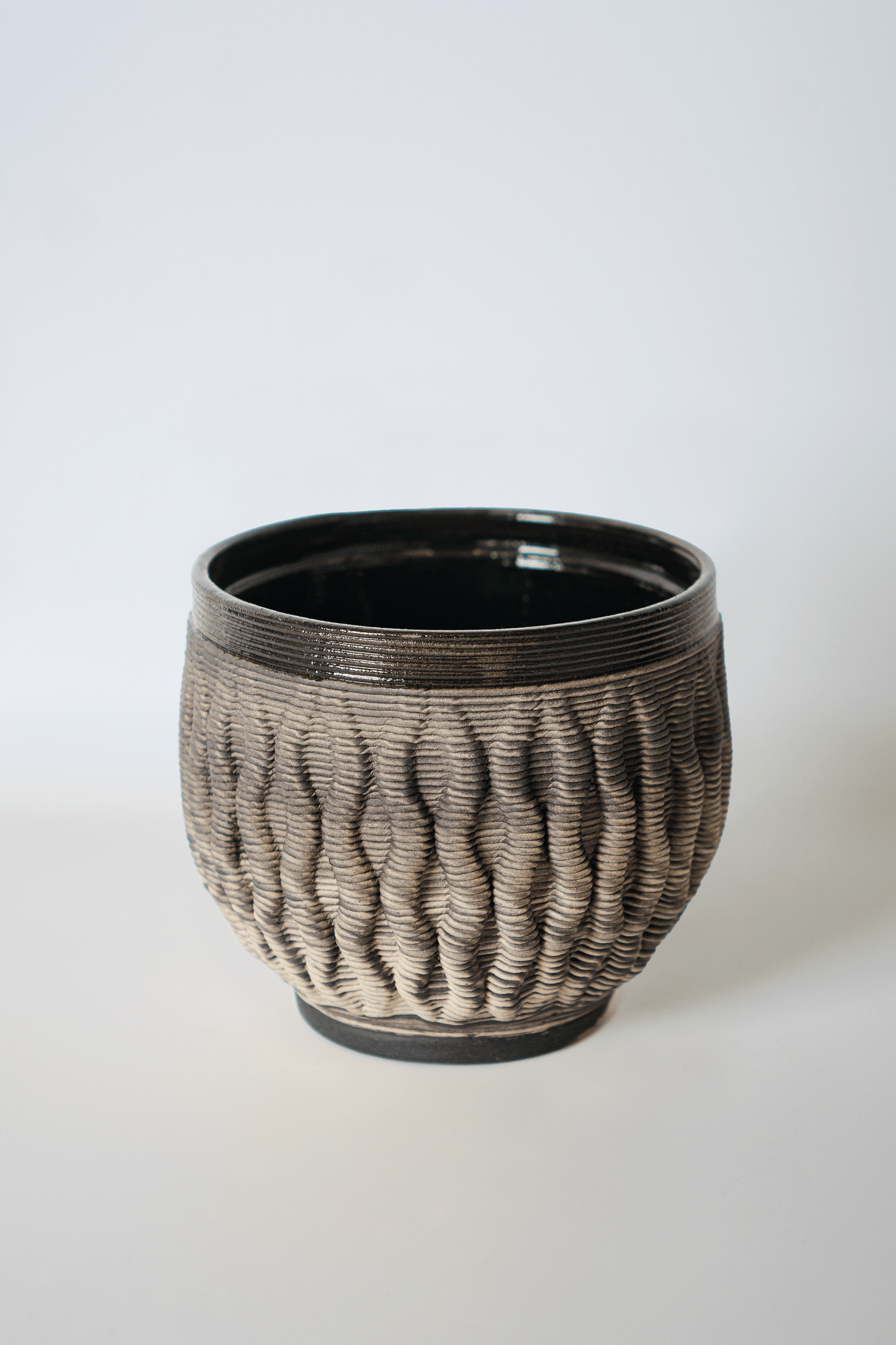 Coral - Black Ombre on Black Double Layer 3D Printed Cups