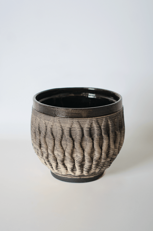 Coral - Black Ombre on Black Double Layer 3D Printed Cups