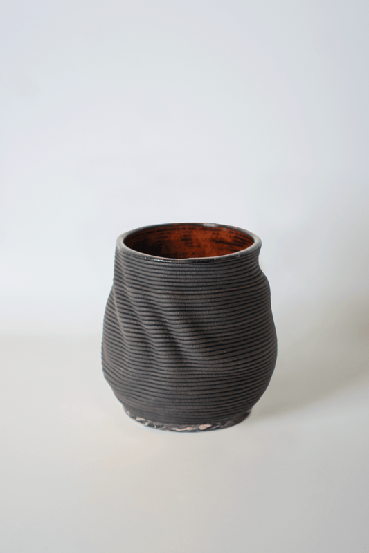 Dream - Black Havana Red 3D-Printed Clay Cup