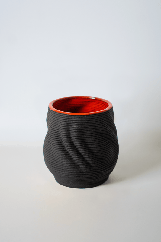 Dream - Black Magma 3D-Printed Clay Cup