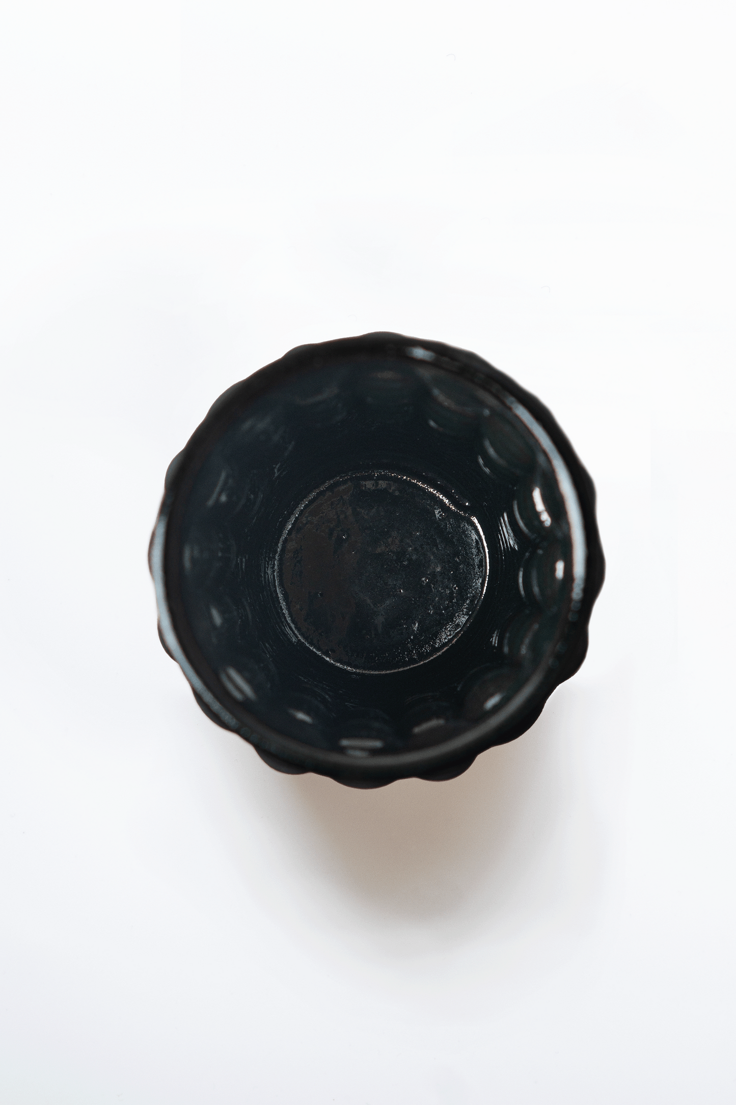 Ripple - Black on Black 3d Printed Clay Cups